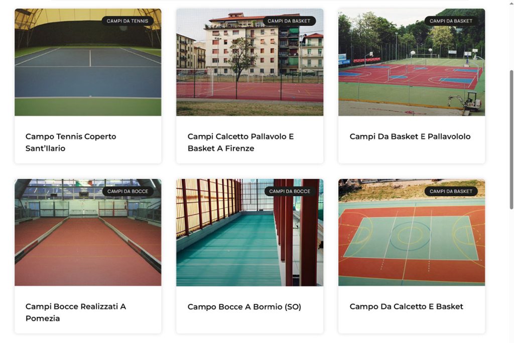 Immagine della sezione Realizzazioni del nuovo sito web creato per Claudio Cocconi. In cui vengono inseriti tutti gli aggiornamenti sulle ultime creazioni completate dall'azienda